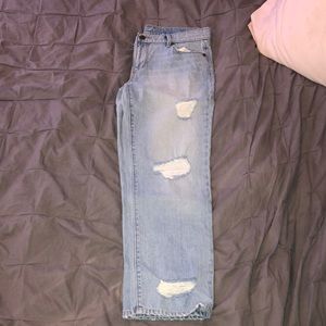 Loft Relaxed Straight Crop Jeans